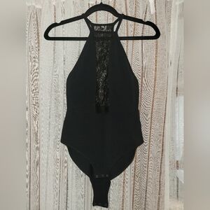 Black Lace Center Body Suit